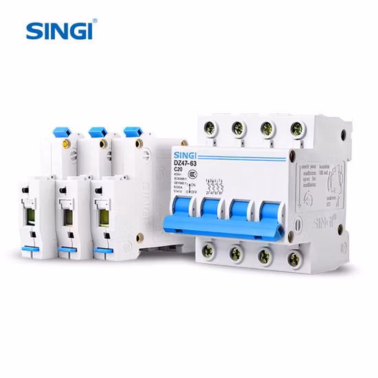 Fabricación de disyuntores de baja tensión Air Singi Breaker Electronic 1p DC Dz47-63