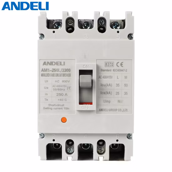 Andeli Am1-250L/3300 Series Disyuntor de caja moldeada 160 AMP MCCB